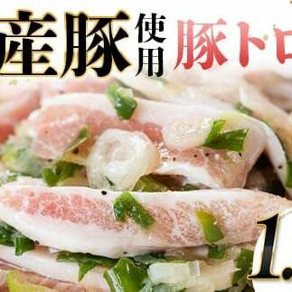 国産豚使用！豚トロ塩だれ 1,500g 国産豚 食感 脂身 秘伝 しおだれ フライパン ホットプレート 手軽 家庭 贅沢 お酒 つまみ おかず パーティー ジューシー 香ばしい お歳暮 お中元 F6T-573