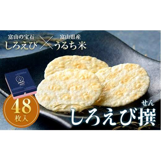 しろえびせんべいプレミアム しろえび撰48枚入り 日の出屋製菓