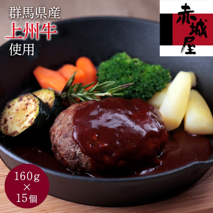 上州牛のハンバーグ（160g×15個セット） F20E-008