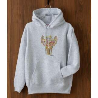 「旅する縄文」パーカー 十日町土器01 アッシュ ファッション メンズ レディース 裏起毛パーカー 