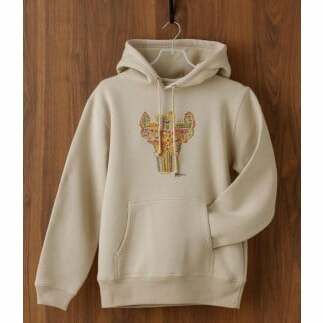 「旅する縄文」パーカー 十日町土器01 サンドベージュ ファッション メンズ レディース 裏起毛パーカー 