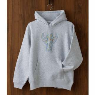 「旅する縄文」パーカー 十日町土器02 アッシュ ファッション メンズ レディース 裏起毛パーカー 