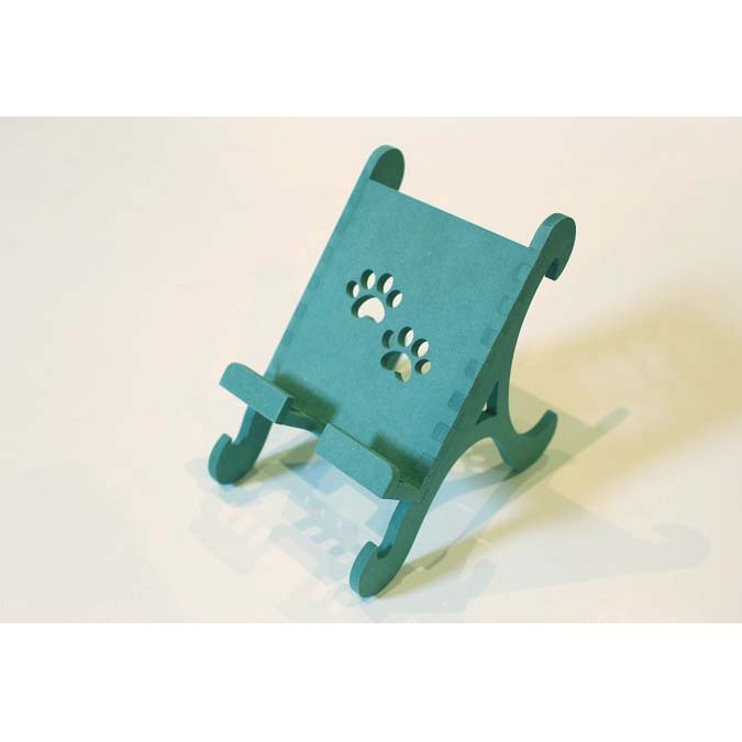 アニマルスマートフォンスタンド ネコ 緑 雑貨 日用品 スマホ スマホスタンド 