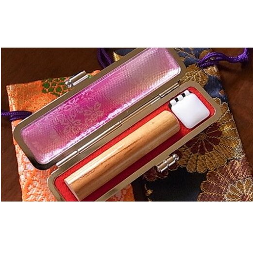 老舗が作った、かわいいさくら満天のハンコセット【カード・名刺入付】[5839-0093]