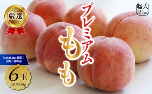 【市川三郷町産】プレミアム 桃6玉　【2026年7月中旬から発送】！Inakakara[5839-2019]