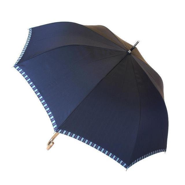 槙田商店【紳士長傘】Tie Plain×Stripe 紺