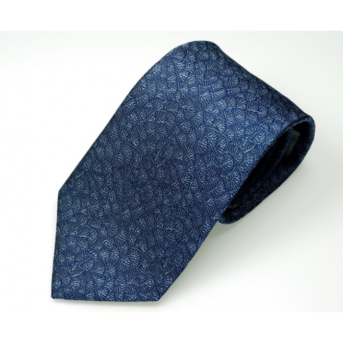 郡内織物「富士桜工房」シルクネクタイ 真柏  紺碧