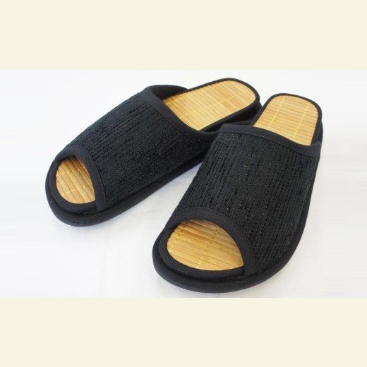 Ｄ型セノーテモールスリッパ　ブラック＜婦人用Ｌサイズ（約25cmまで）＞　【04301-0361】