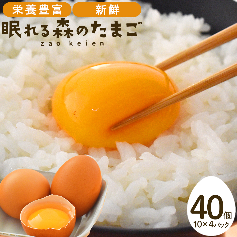 眠れる森のたまご　朝採れ卵40個　たまご タマゴ 卵 鶏卵 濃厚 こだわり 新鮮【04301-0324】