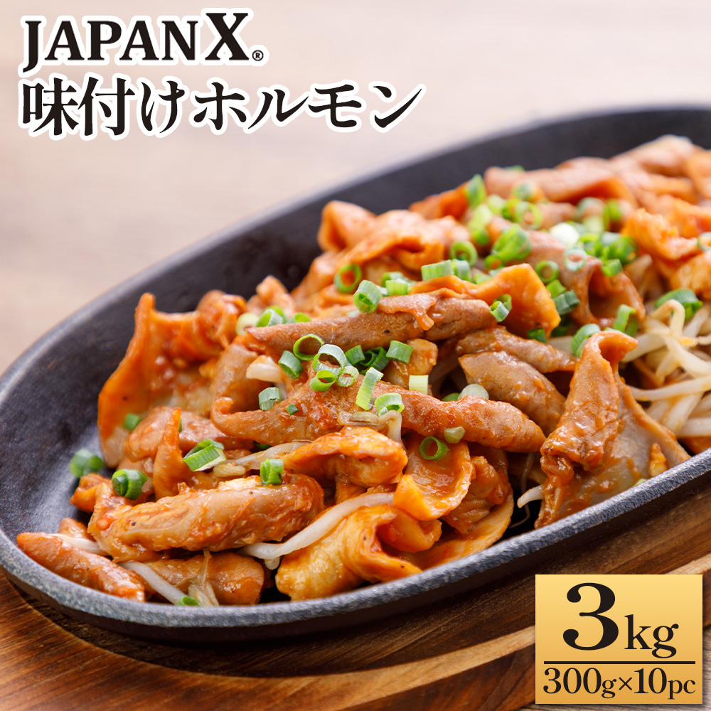 JAPAN X 味付ホルモン 300g×10 計3kg 豚肉 豚 ブランド豚 小分け 豚ホルモン ホルモン ジャパンエックス 蔵王 人気【04301-0882】