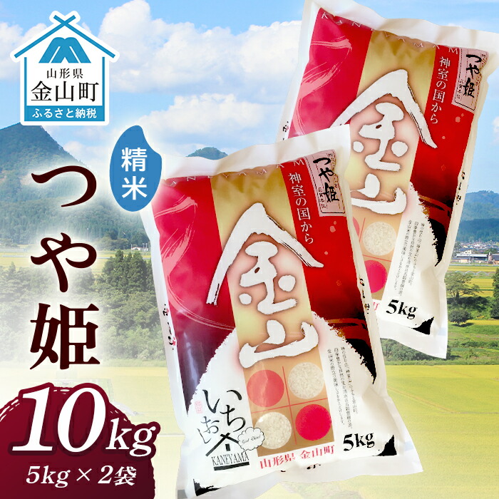 令和7年産 金山産米 つや姫 【精米】5kg×2袋 計10kg 米 お米 白米 ご飯 精米 ブランド米 つや姫 送料無料 東北 山形 金山町 F4B-0638