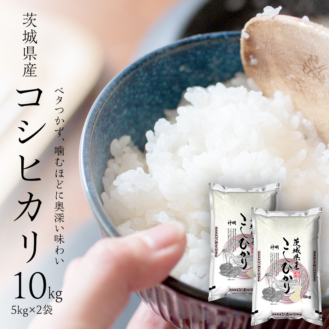 【 新米 】 令和7年産 茨城 こしひかり 10kg( 5kg × 2本 ) 精米 茨城県 国産 お米 米 コメ 白米 ライス ご飯 おいしい コシヒカリ ごはん 新生活 プレゼント 新生活応援 必要なもの 便利 おすすめ 消耗品 一人暮らし 二人暮らし 必要