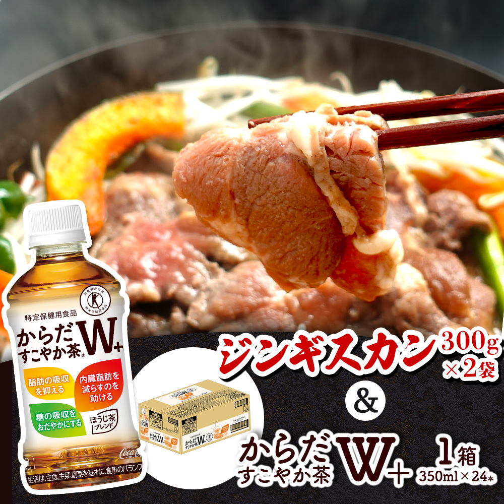 阿部精肉店のジンギスカン600gとからだすこやか茶のセット【C9900201】