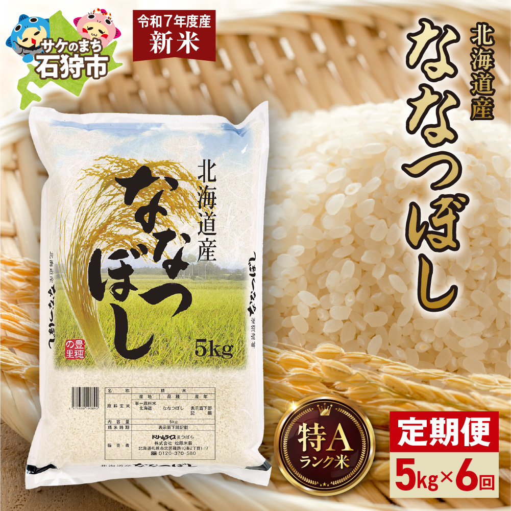 【先行予約】【定期便】北海道産 ななつぼし 5kg 6回_is077-021-999