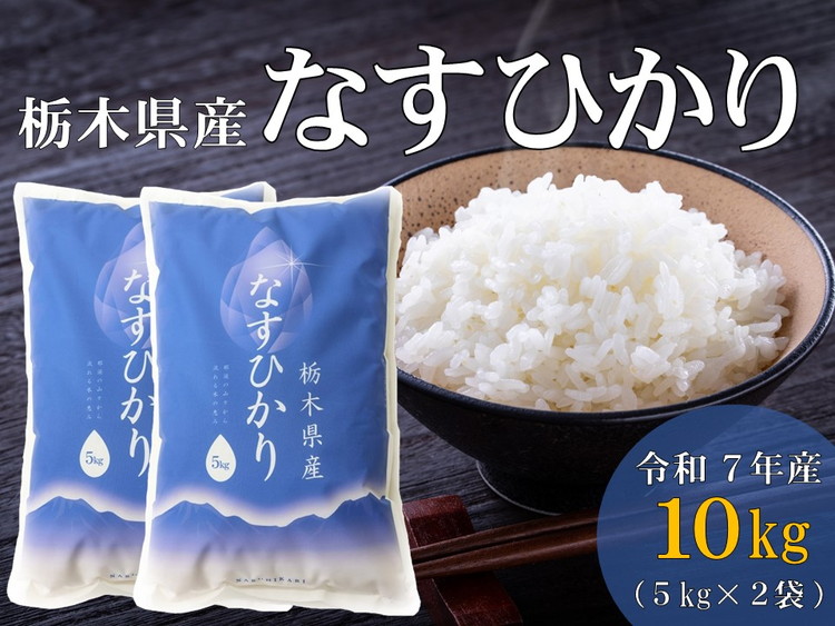 令和7年産 栃木県産 なすひかり 10kg JAなすの産地直送【大田原市・那須塩原市・那須町共通返礼品】〔P-393〕| 米 コメ こめ 白米 精米 新米 ※離島への配送不可