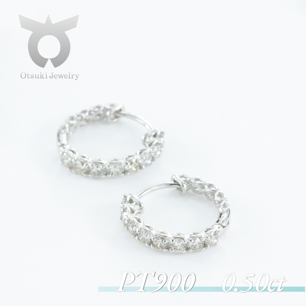 PT900 ダイヤモンド プラチナ ピアス 0.50ct 17784A Pt DIA PE