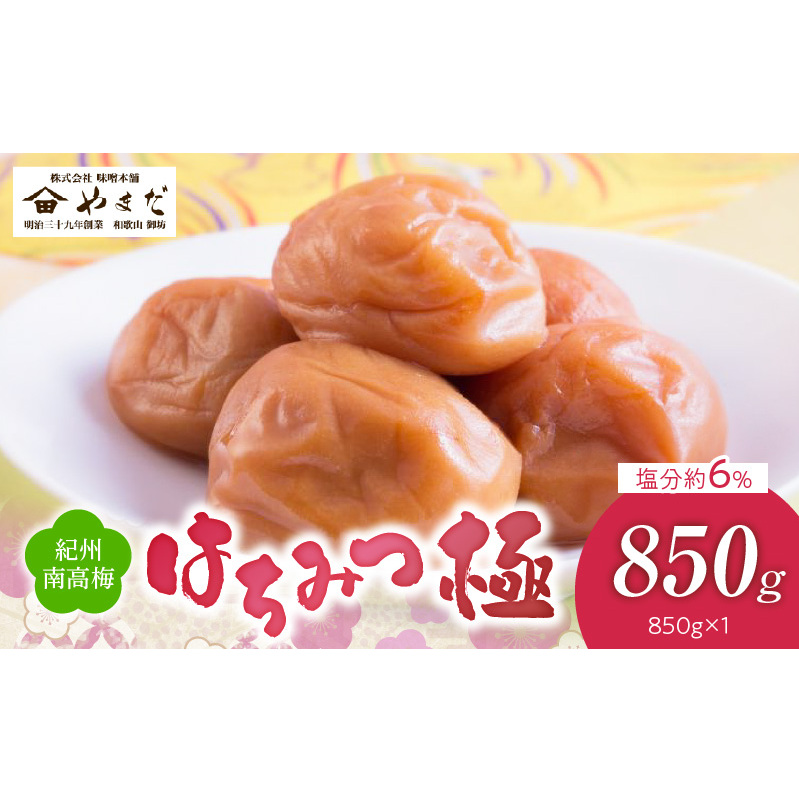 YD1006_紀州南高梅はちみつ極塩分約6%(850g)