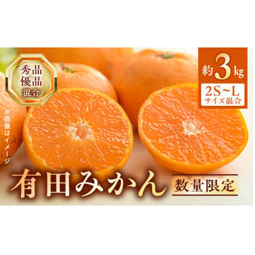 BF6031n_数量限定 期間限定 有田みかん 約 3kg 2S～Lサイズ サイズ混合 30個 前後 秀品 優品 紀州 有田 みかん 温州みかん フルーツ 果実 甘み 酸味 絶妙 バランス 果物 柑橘 国産 食品 食べ物 マルシ農園 お取り寄せ 和歌山県 湯浅町 送料無料