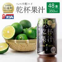 サンAへべす酎ハイ「乾杯果汁」缶（350ml×48本）　酒 酎ハイ お酒 アルコール[F3037]
