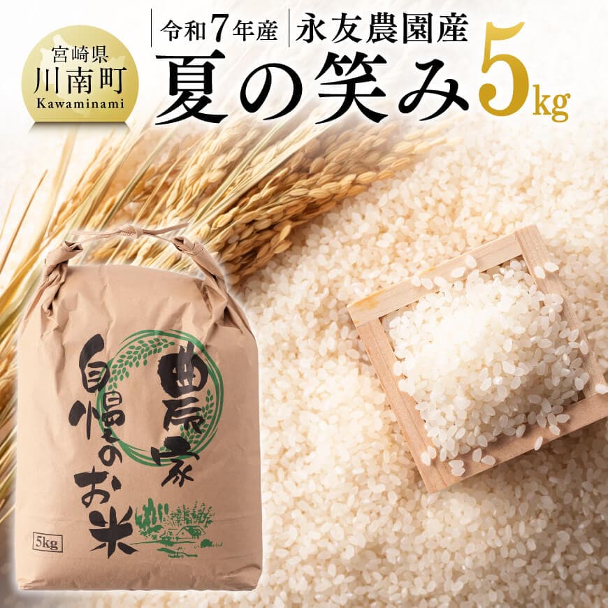 [令和7年産]永友農園産「夏の笑み」5kg 米 お米 新米[C10606]