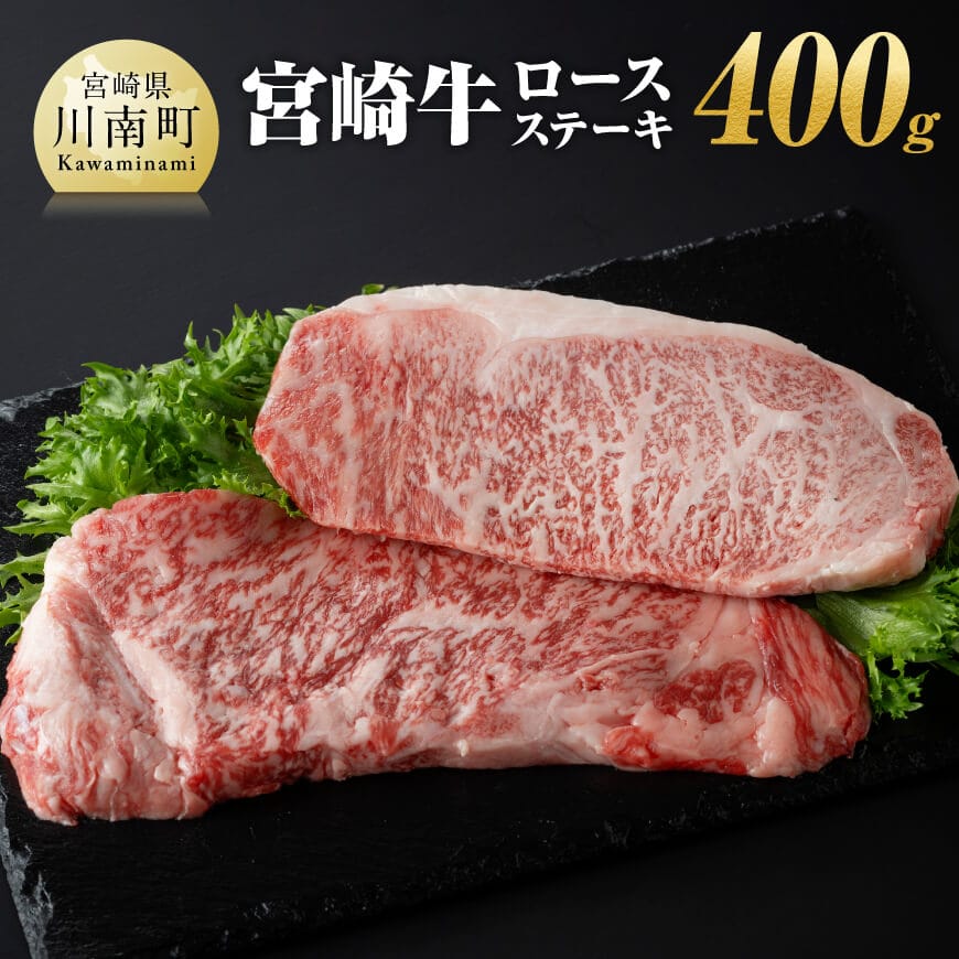 宮崎牛ロースステーキ400g 牛肉 宮崎牛[E11002]