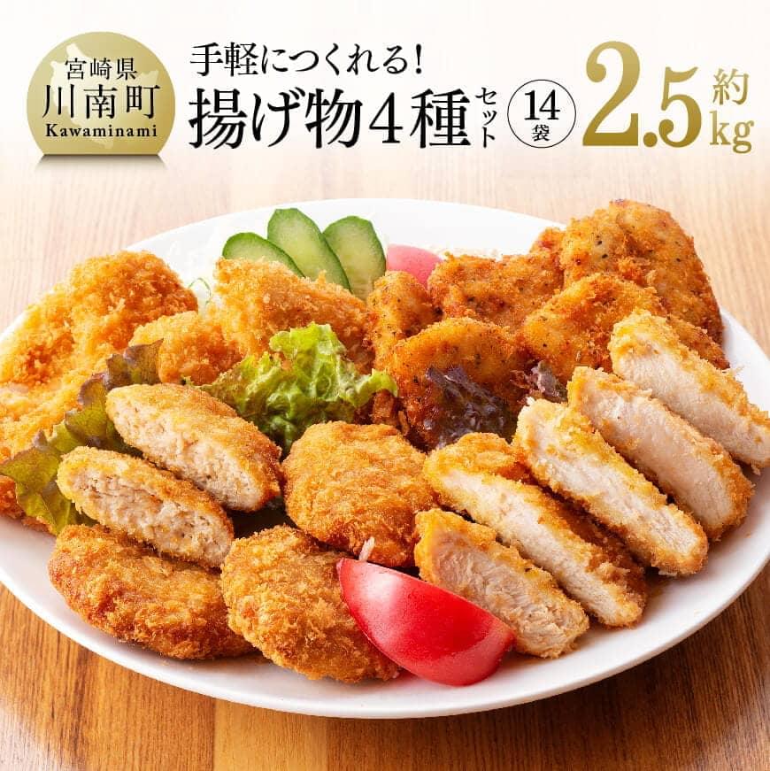 手軽につくれる! 揚げ物4種セット 鶏肉 加工品[F7807]