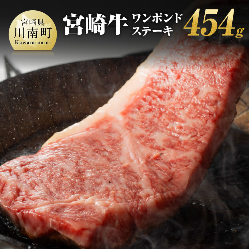 宮崎牛 ワンポンド ステーキ 454g 牛肉[E11006]