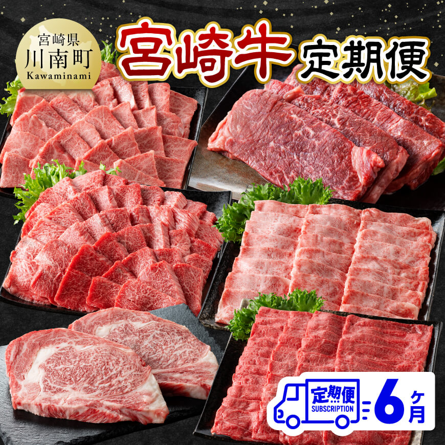 【6ヶ月定期便】宮崎牛定期便　牛肉 宮崎牛[C11122t6]