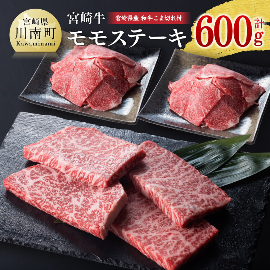 宮崎牛モモステーキと和牛肉こま切れ 肉 牛肉[D0664]