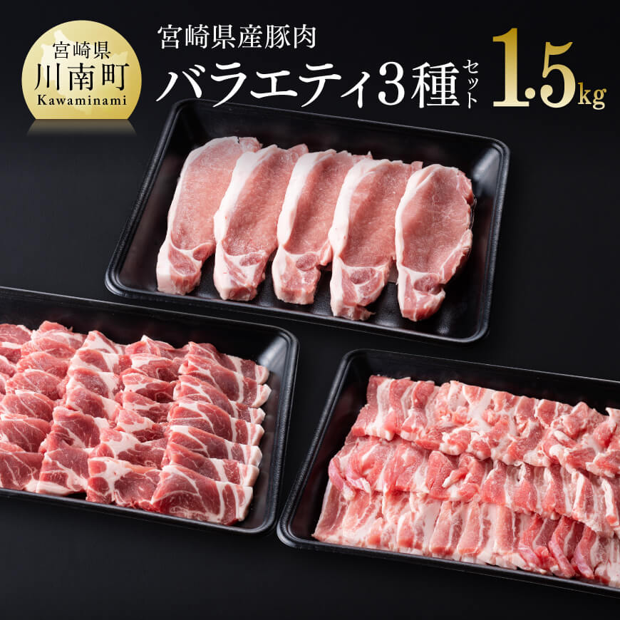 宮崎県産豚肉バラエティ3種セット[D0660]