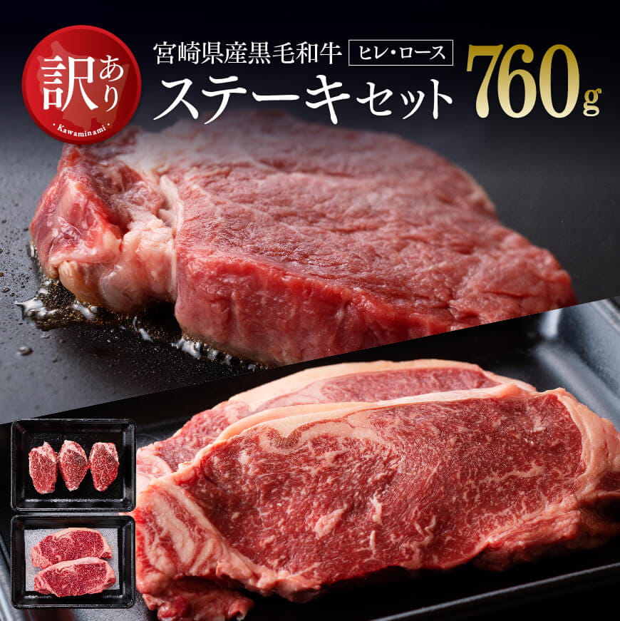 [訳あり]宮崎県産黒毛和牛ステーキセット[A] 牛肉 牛 肉[D0657]