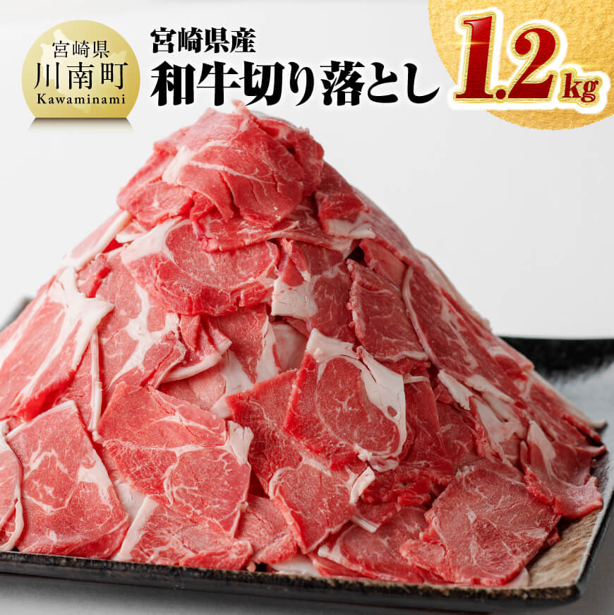 数量限定 宮崎県産和牛切り落とし1.2kg 牛肉[D0610]