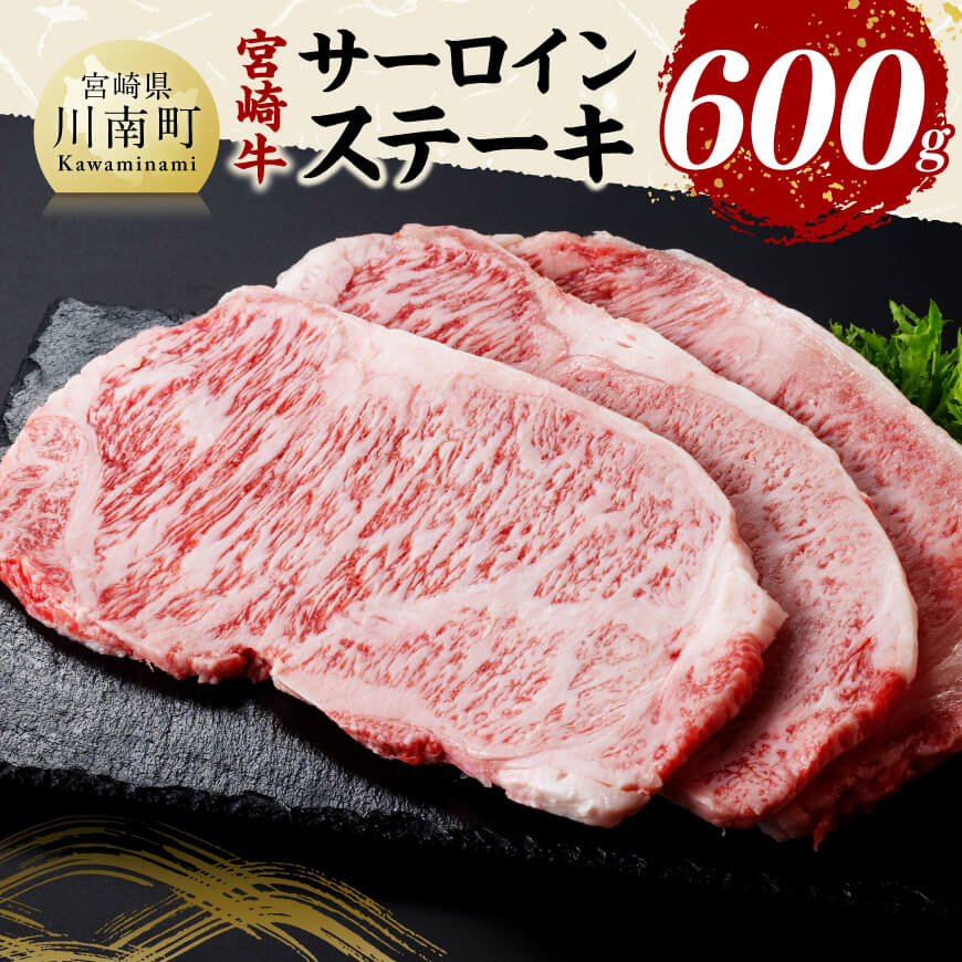 宮崎牛サーロインステーキ600g　肉 牛肉 黒毛和牛 [C11408]