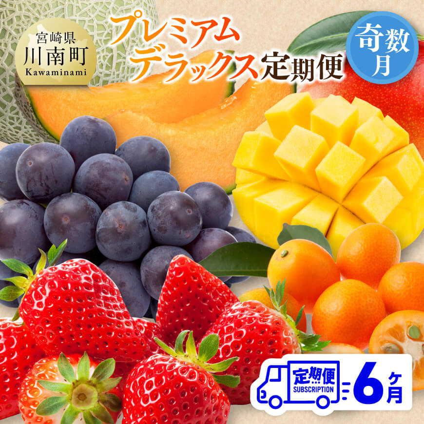 【 全6回定期便 】 プレミアム デラックス 定期便 【奇数月】　フルーツ 果物 くだもの 川南町産[D11716t6]