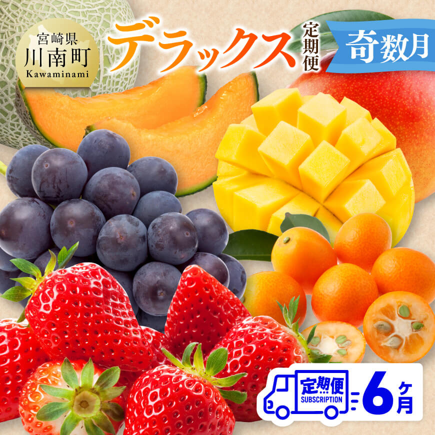 【 全6回定期便 】 デラックス 定期便 【奇数月】フルーツ くだもの 果物 川南町産[D11706t6]