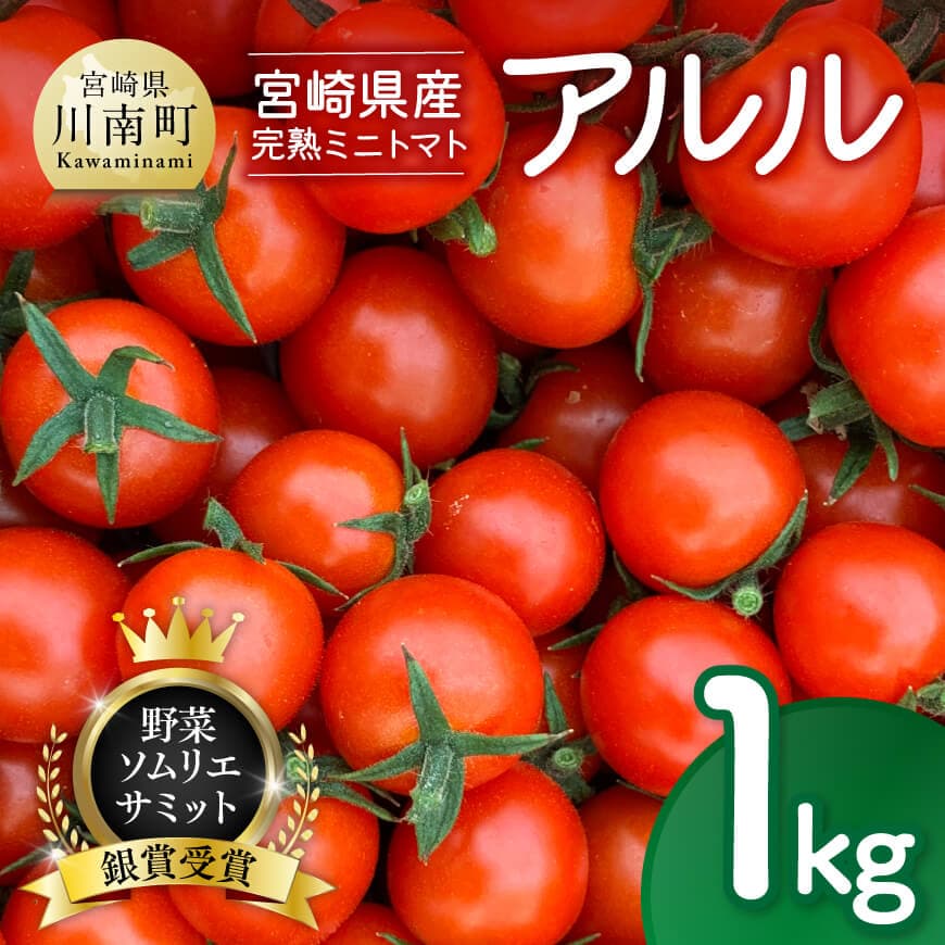 宮崎県産完熟ミニトマト「アルル」1kg 宮崎県産 ミニトマト トマト [D11801]