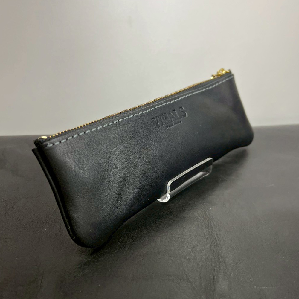 YIHALS ハンドメイド 牛革 ペンケース ワインレッド《靴屋が手掛ける革製品》｜イハレス レザー 革小物 [0649]