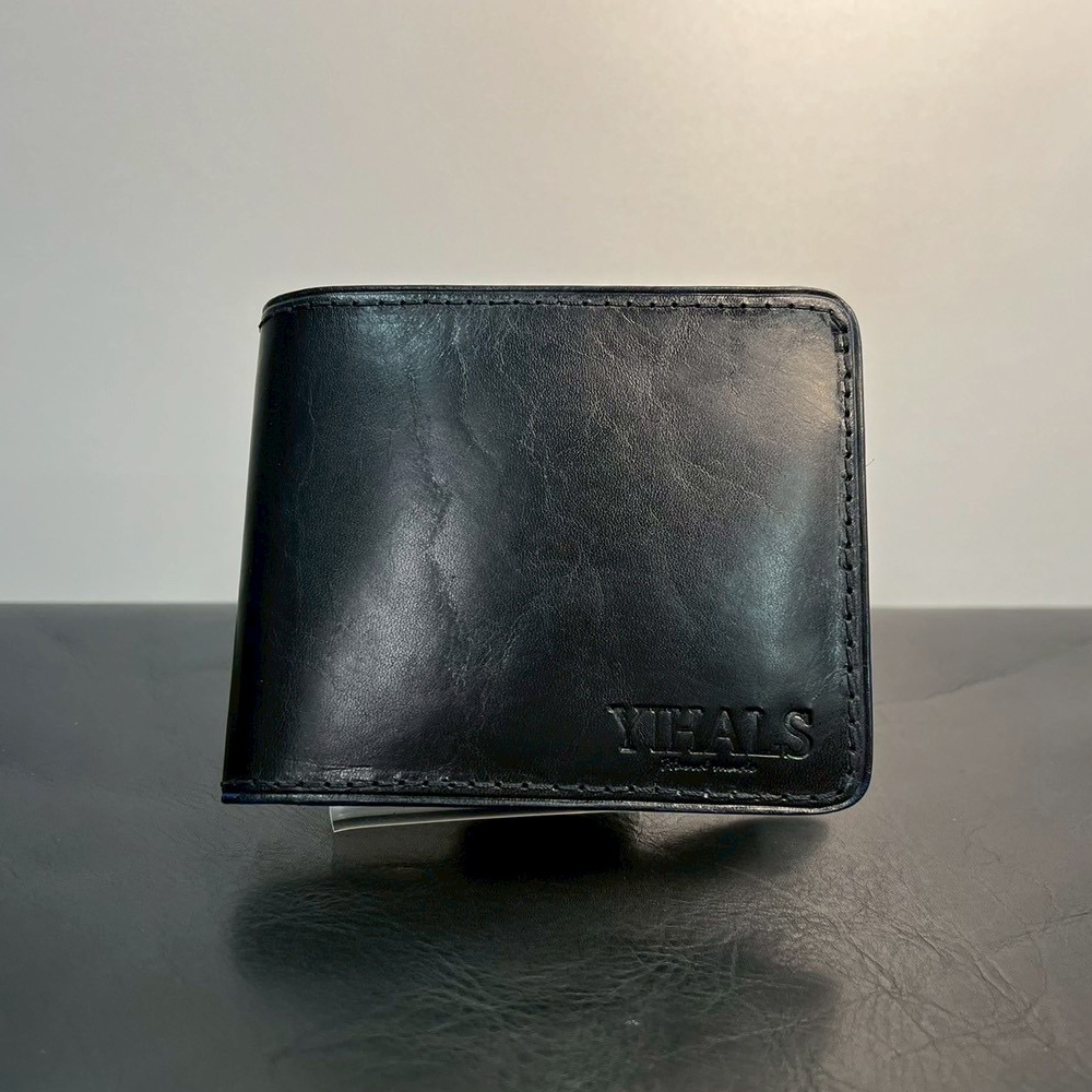 YIHALS ハンドメイド 牛革 2つ折り財布 ワインレッド《靴屋が手掛ける革製品》｜イハレス レザー 革小物 [0667]