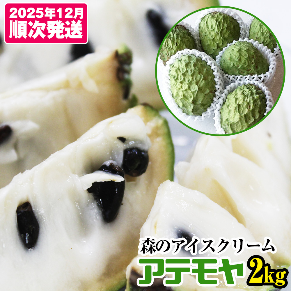 【2025年12月中旬から順次発送】アテモヤ 2kg “森のアイスクリーム”とも呼ばれる希少なフルーツ