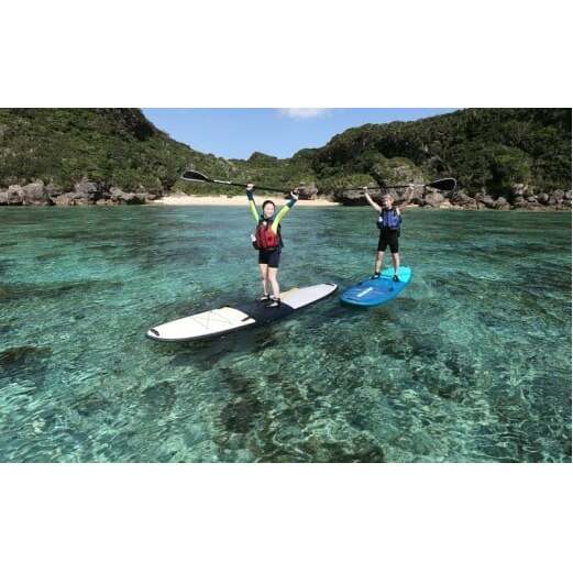 パワースポット果報バンタ&秘密のビーチ上陸SUPツアー!【2名様】