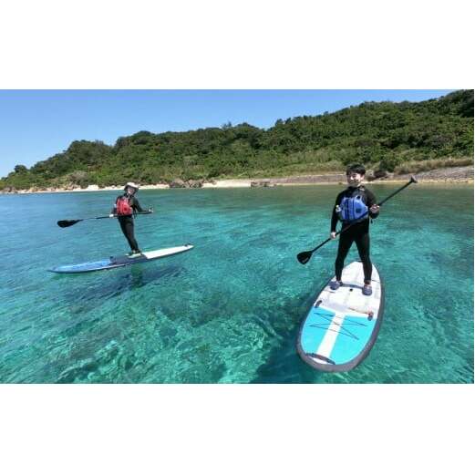 浜比嘉島の断崖絶壁&シークレットビーチ上陸SUPツアー!【1名様】
