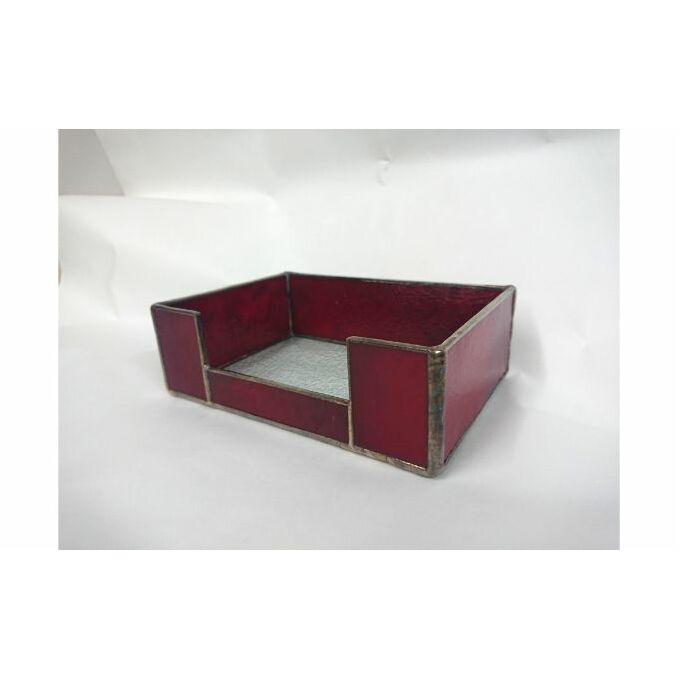 ステンドグラスのメモ帳入れ[52210006] インテリア 工芸品 