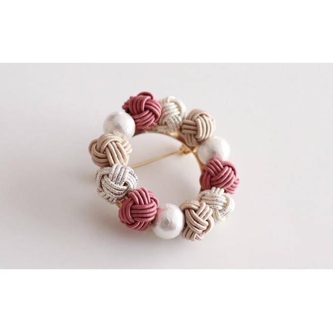 水引ブローチ【千日紅(ピンク)】[52210689] ファッション 小物 アクセサリー おしゃれ 