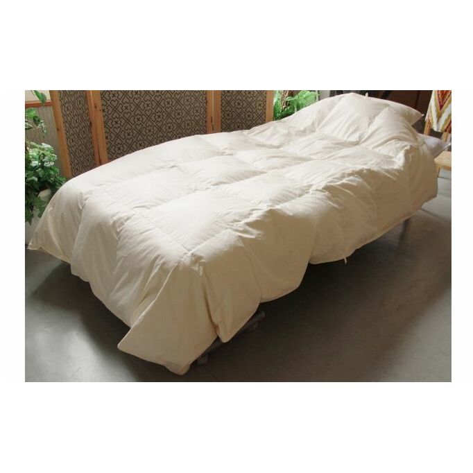 羽毛肌掛け布団(JUMOU再生ダウン使用)シングルサイズ[52210553] 寝具 