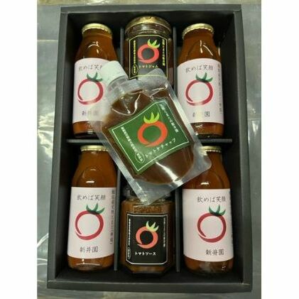 【完熟とまとの新井園】無添加!! トマトの加工品バラエティセット(無塩ジュース)[52210905] 野菜飲料 野菜ジュース トマトジャム トマトソース ケチャップ 調味料 ジャム 