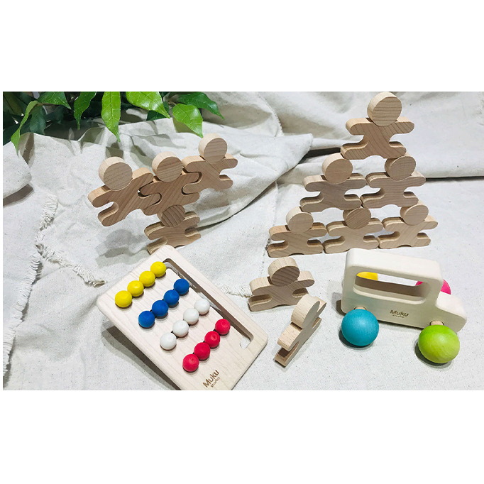 出産祝いや誕生日プレゼントに! 「木のおもちゃロングセラー3点セット」[52210559] 玩具 工芸品 