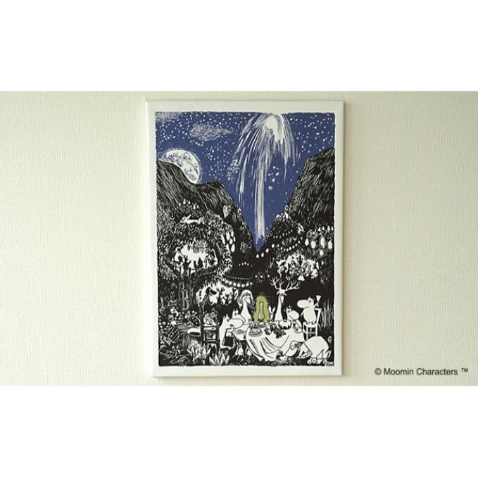 MOOMIN(ムーミン) ファブリックフレーム Mサイズ(森のパーティ)[52210386] キャラクター インテリア 絵画 