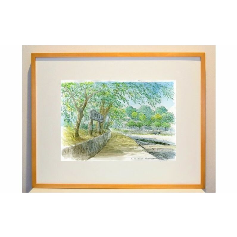 山本二三 複製画「飯能河原(1)」[52210862] 絵画 インテリア アート 作品 玄関 リビング 廊下 客間 美術監督 高精細複製画 風景画 景色 