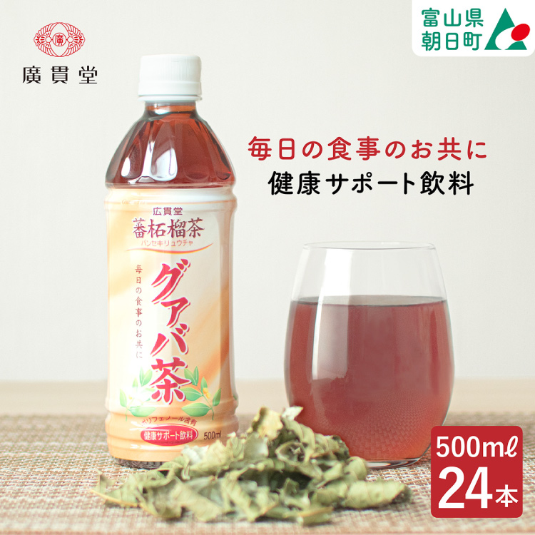 お茶 グァバ茶 500ml 24本 1ケース [広貫堂 富山県 朝日町 34310389]