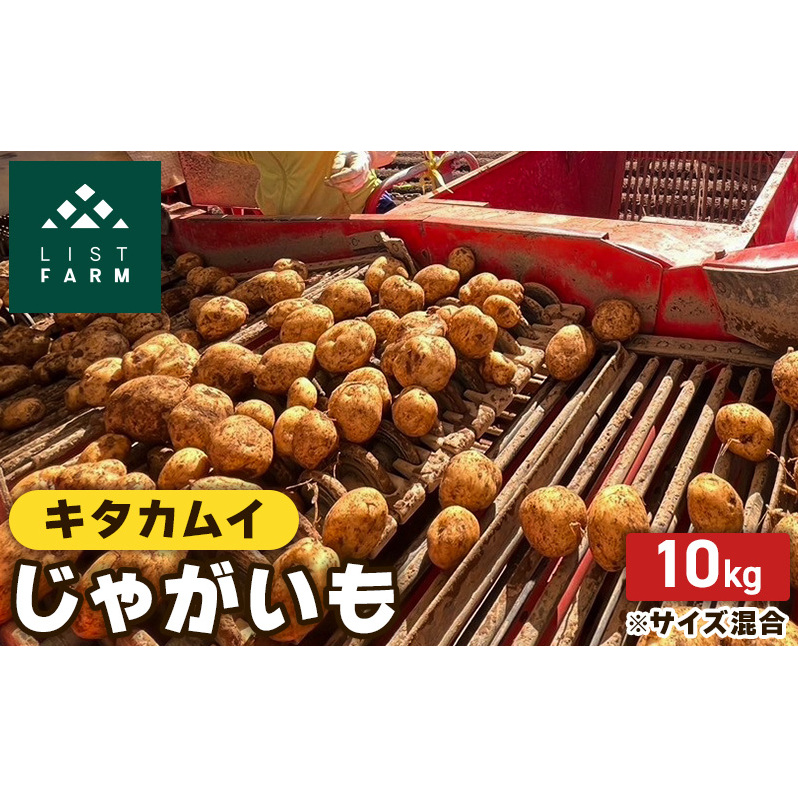 北海道 倶知安 じゃがいも キタカムイ 10kg リストファーム サイズ 混合 馬鈴薯 芋 ポテト イモ 産地直送 野菜